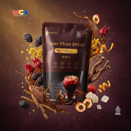 Herbaleo Sour Plum Drink with Roselle & Osmanthus 250g - Minuman Herbal Halal