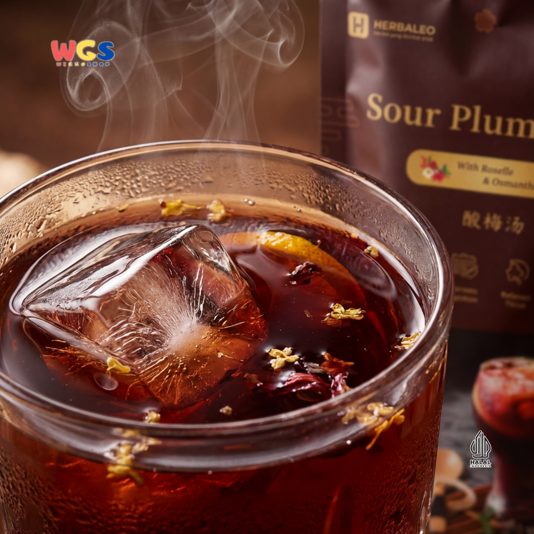Herbaleo Sour Plum Drink with Roselle & Osmanthus 250g - Minuman Herbal Halal