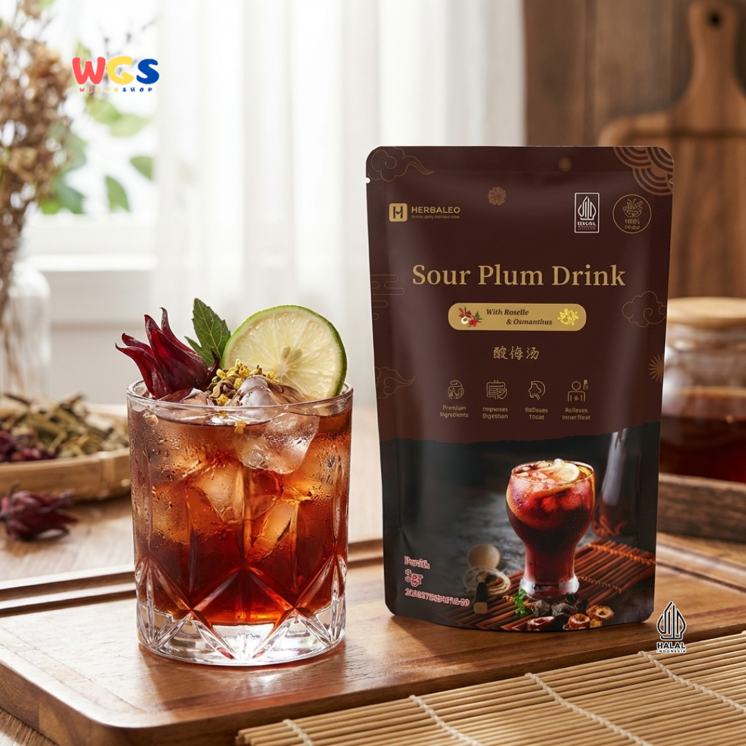 Herbaleo Sour Plum Drink with Roselle & Osmanthus 250g - Minuman Herbal Halal