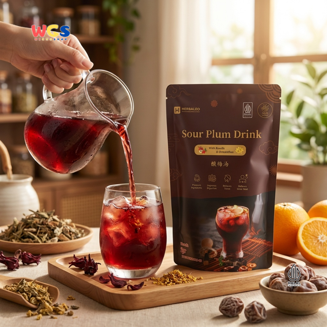 Herbaleo Sour Plum Drink with Roselle & Osmanthus 250g - Minuman Herbal Halal