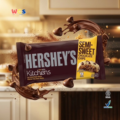 Hershey's Kitchens Semi-Sweet Chocolate Chips 285g - Cokelat Chip Choco Chips Baking Cookies Brownies Cake Muffin Topping Dessert Es Krim Pancake Roti