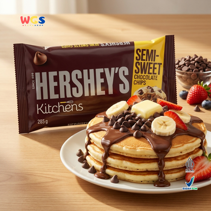 Hershey's Kitchens Semi-Sweet Chocolate Chips 285g - Cokelat Chip Choco Chips Baking Cookies Brownies Cake Muffin Topping Dessert Es Krim Pancake Roti