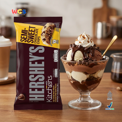 Hershey's Kitchens Semi-Sweet Chocolate Chips 285g - Cokelat Chip Choco Chips Baking Cookies Brownies Cake Muffin Topping Dessert Es Krim Pancake Roti