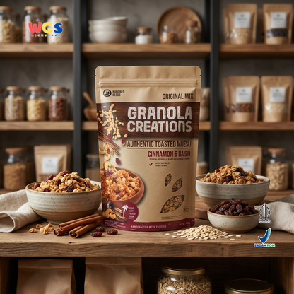 Hundred Seeds Granola Creations Cinnamon Raisin 400g - Granola Muesli Tinggi Serat