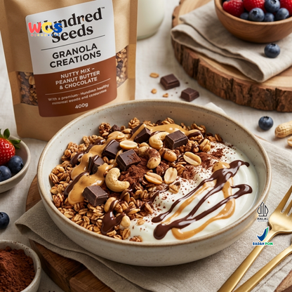 Hundred Seeds Granola Creations Peanut Butter & Chocolate 400g - Granola Muesli Tinggi Serat