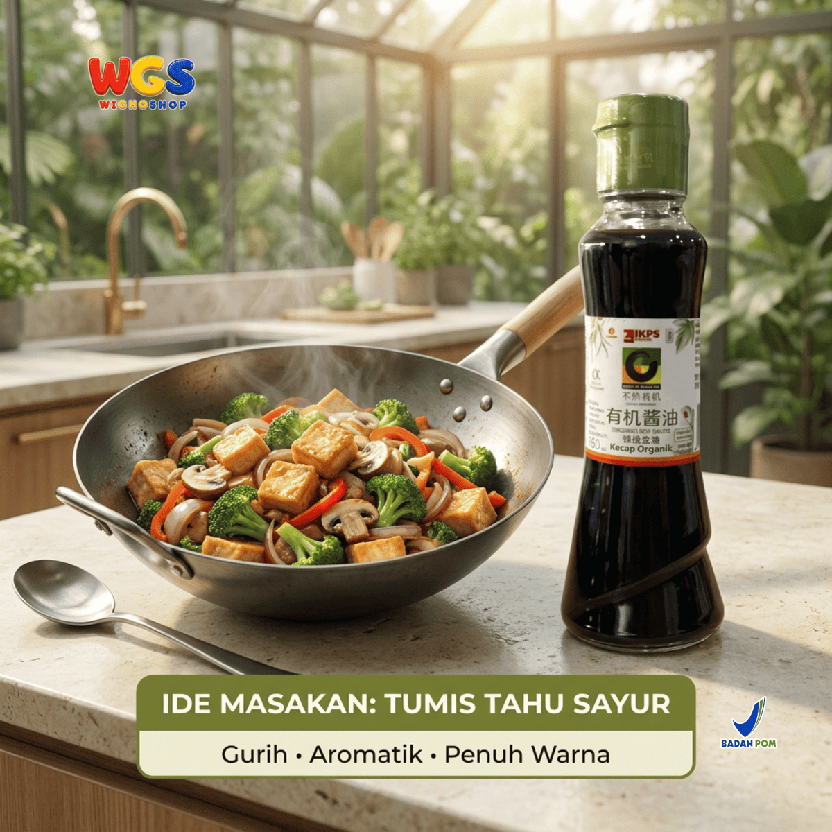 IKPS Kecap Organik 160ml - Organic Soy Sauce untuk Tumisan, Marinasi & Saus Celup