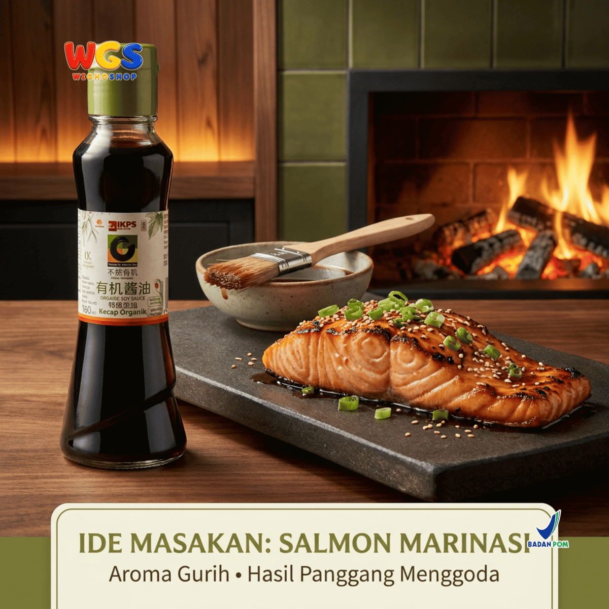 IKPS Kecap Organik 160ml - Organic Soy Sauce untuk Tumisan, Marinasi & Saus Celup