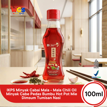 IKPS Minyak Cabai Mala 100ml - Mala Chili Oil Minyak Cabe Pedas Bumbu Hot Pot Mie Dimsum Tumisan Nasi