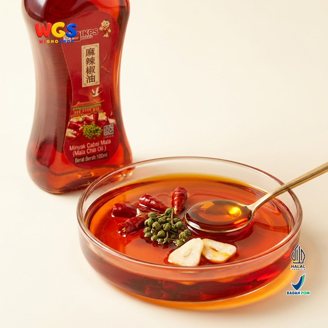 IKPS Minyak Cabai Mala 100ml - Mala Chili Oil Minyak Cabe Pedas Bumbu Hot Pot Mie Dimsum Tumisan Nasi