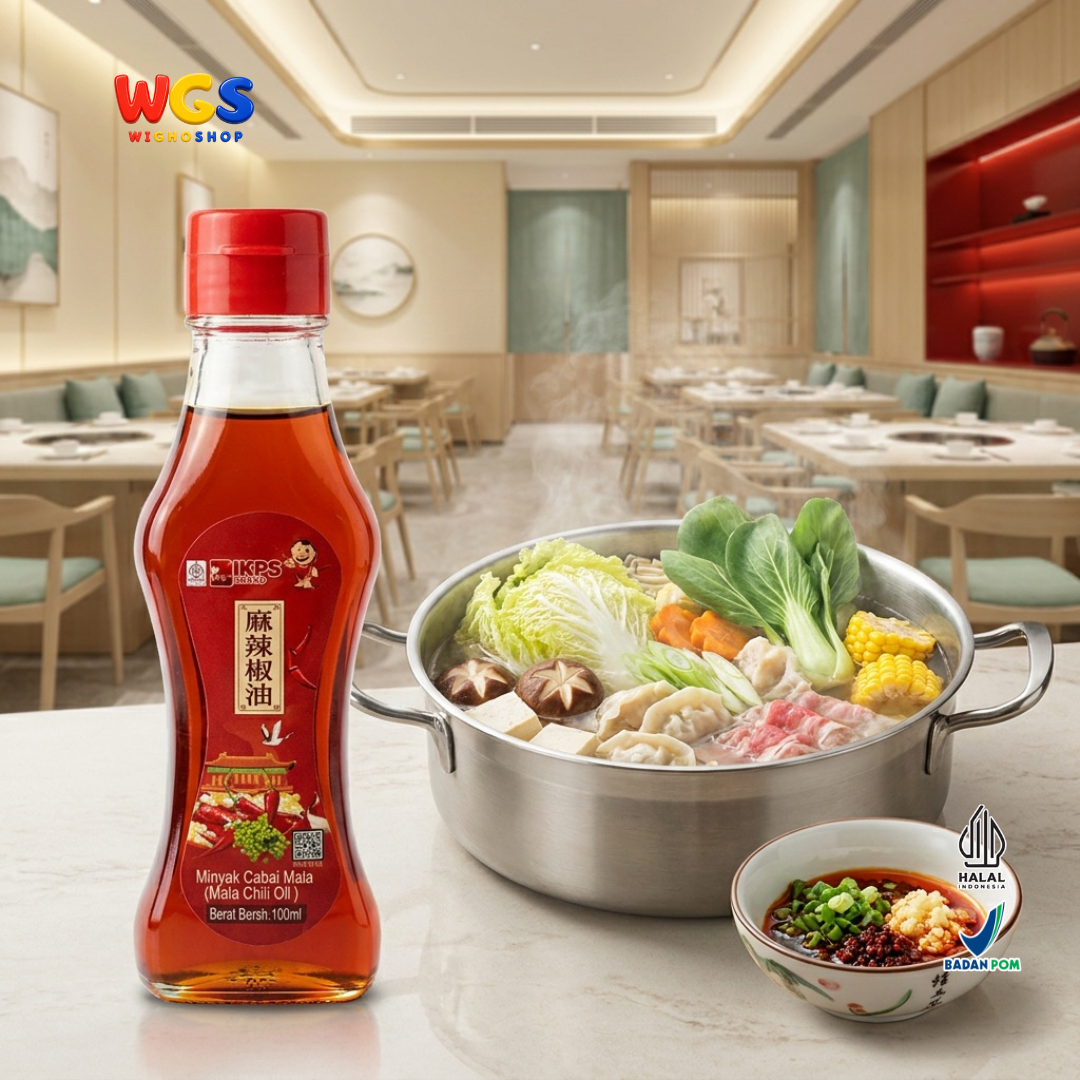 IKPS Minyak Cabai Mala 100ml - Mala Chili Oil Minyak Cabe Pedas Bumbu Hot Pot Mie Dimsum Tumisan Nasi