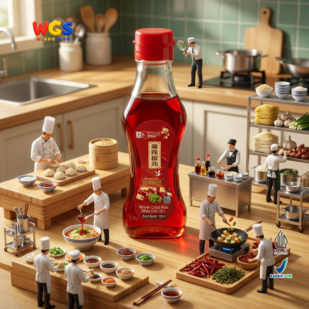 IKPS Minyak Cabai Mala 100ml - Mala Chili Oil Minyak Cabe Pedas Bumbu Hot Pot Mie Dimsum Tumisan Nasi