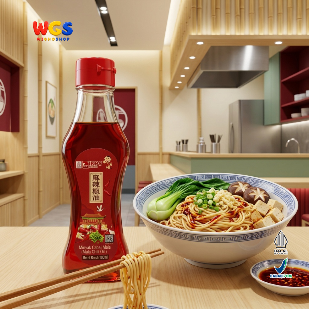 IKPS Minyak Cabai Mala 100ml - Mala Chili Oil Minyak Cabe Pedas Bumbu Hot Pot Mie Dimsum Tumisan Nasi