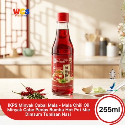 IKPS Minyak Cabai Mala 255ml - Mala Chili Oil Minyak Cabe Pedas Bumbu Hot Pot Mie Dimsum Tumisan Nasi