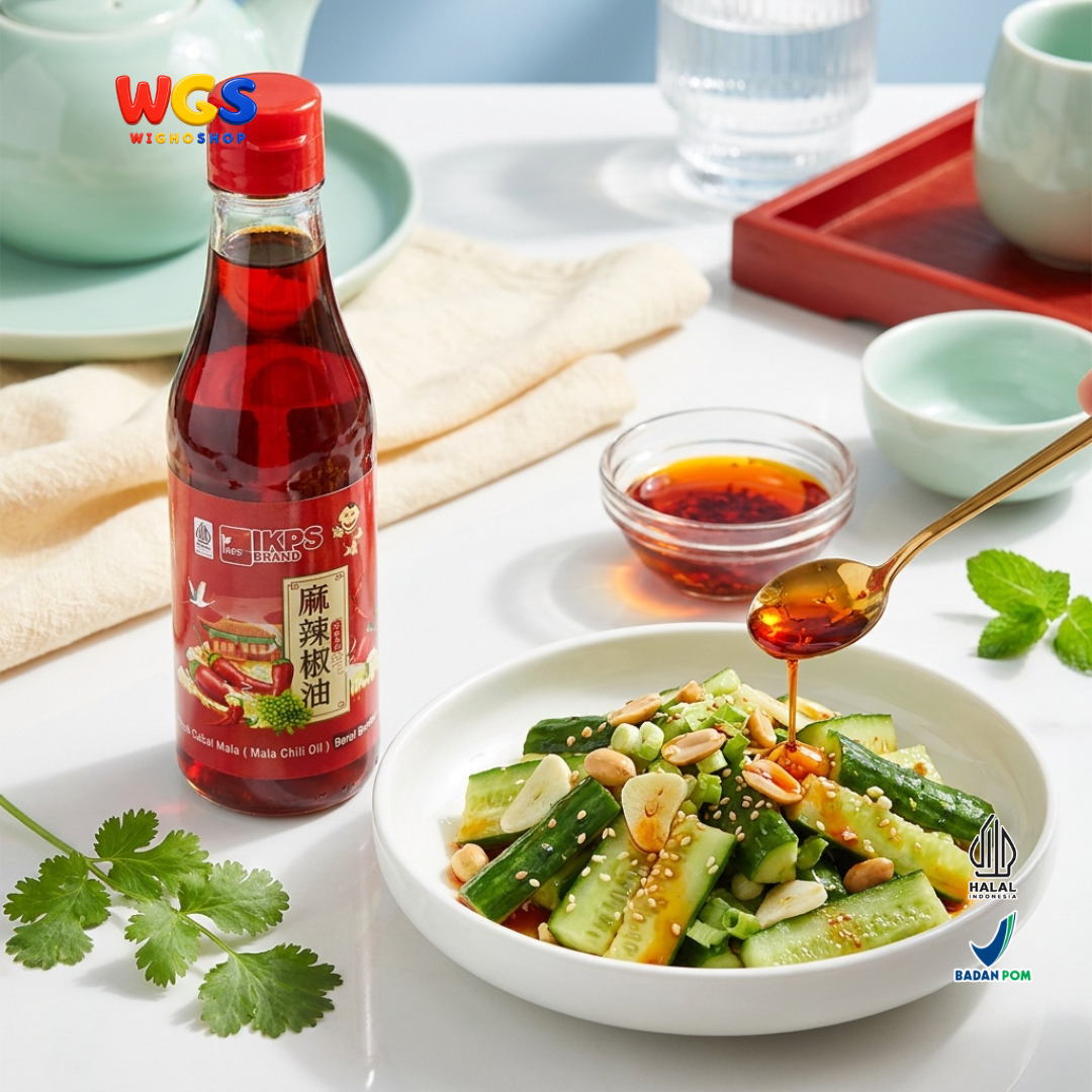IKPS Minyak Cabai Mala 255ml - Mala Chili Oil Minyak Cabe Pedas Bumbu Hot Pot Mie Dimsum Tumisan Nasi
