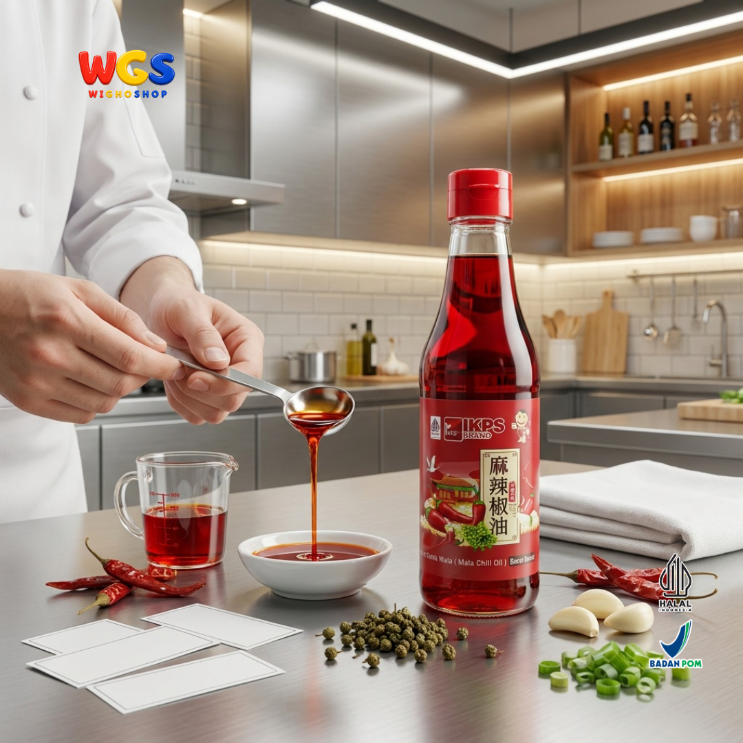 IKPS Minyak Cabai Mala 255ml - Mala Chili Oil Minyak Cabe Pedas Bumbu Hot Pot Mie Dimsum Tumisan Nasi