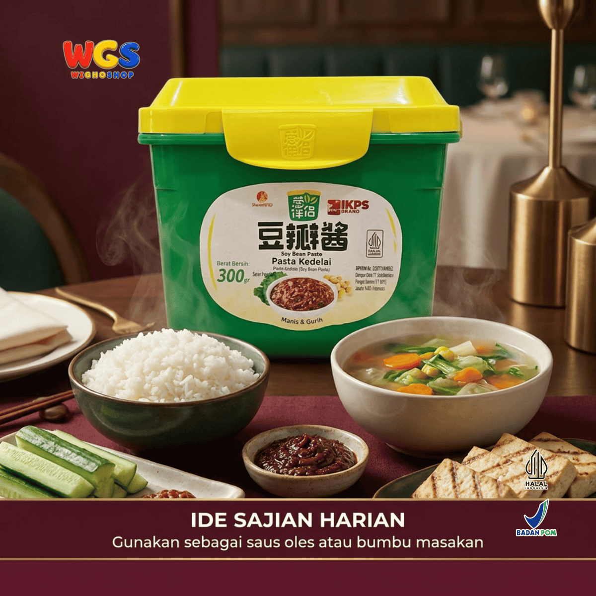 IKPS Pasta Kedelai 300g - Soy Bean Paste Manis Gurih Bumbu Tumis & Saus Oles