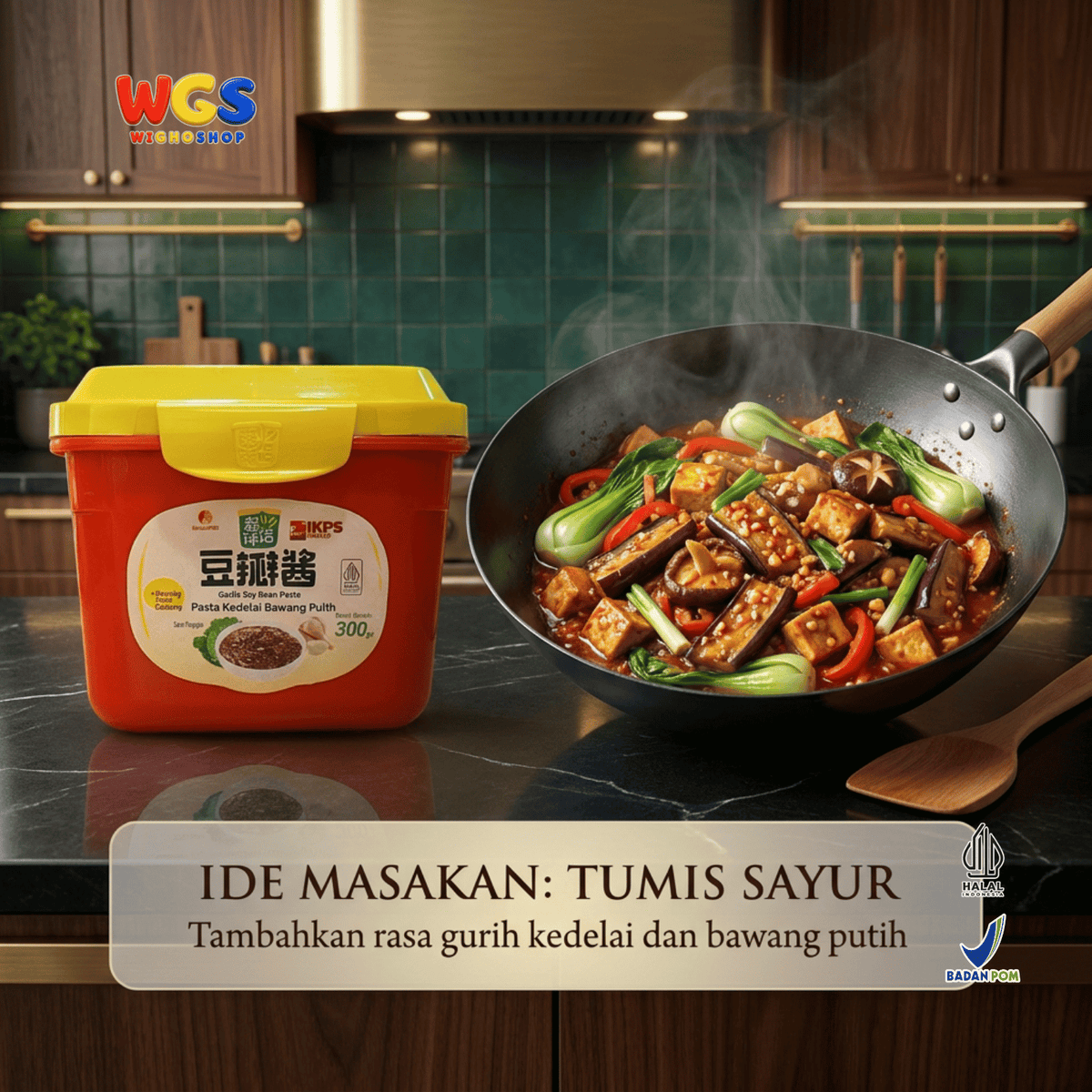 IKPS Pasta Kedelai Bawang Putih 300g - Garlic Soy Bean Paste Bumbu Tumis