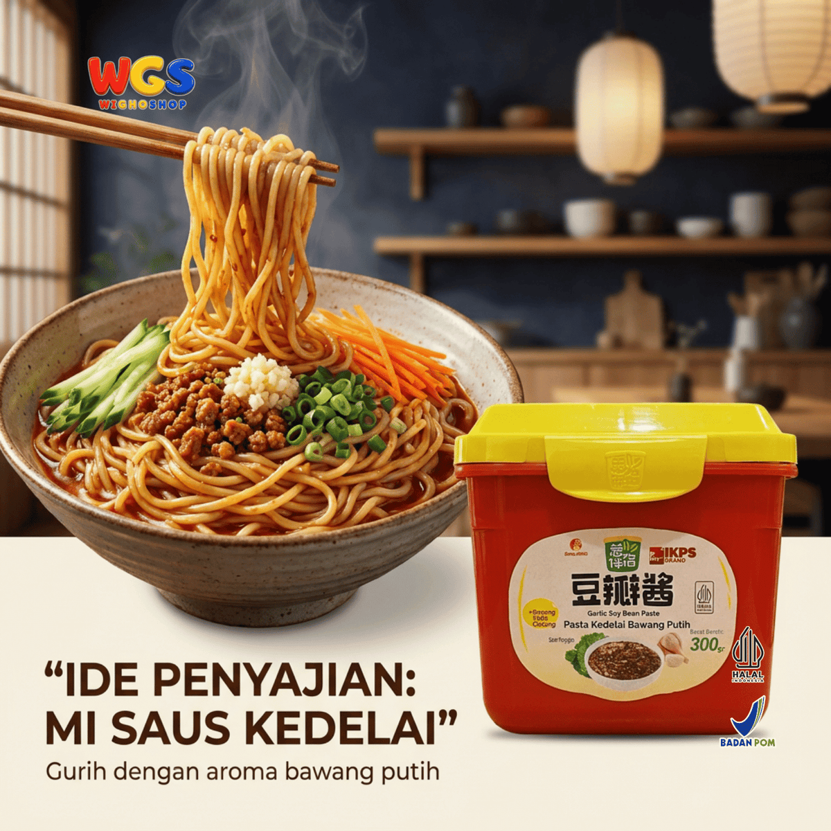 IKPS Pasta Kedelai Bawang Putih 300g - Garlic Soy Bean Paste Bumbu Tumis