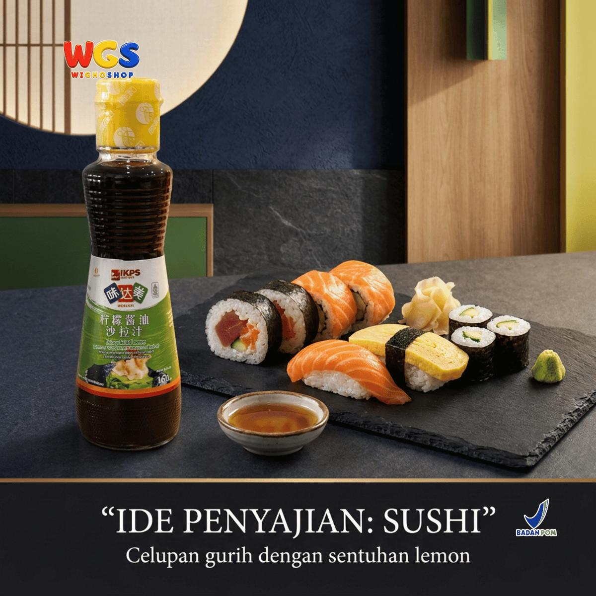 IKPS Weidamei Kecap Salad Lemon 160ml - Lemon Soy Sauce Dressing & Saus Sushi