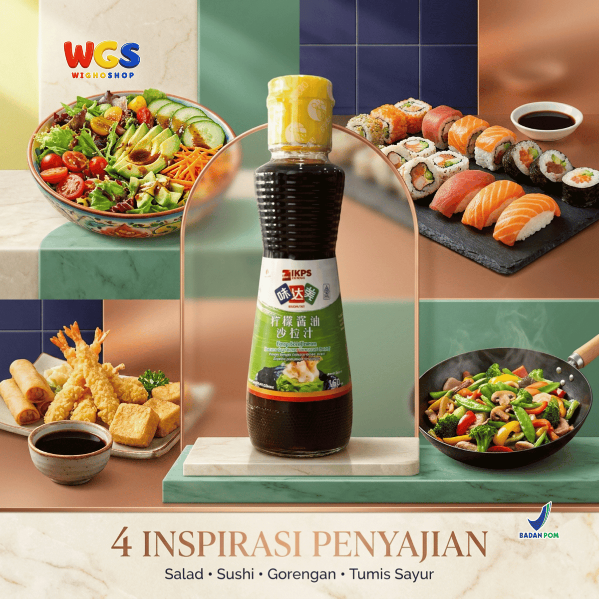 IKPS Weidamei Kecap Salad Lemon 160ml - Lemon Soy Sauce Dressing & Saus Sushi