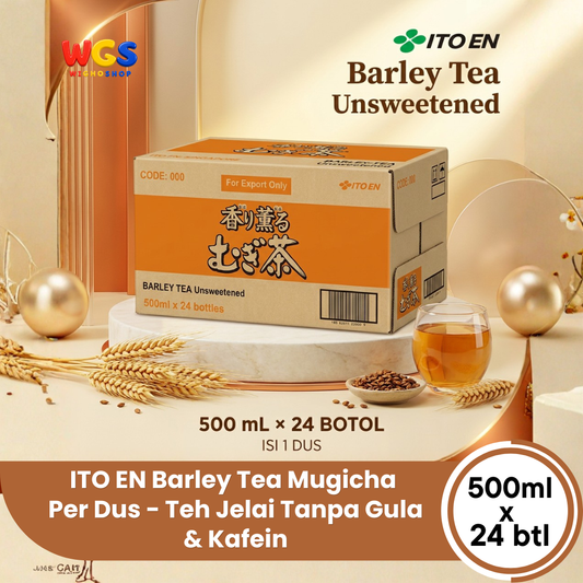 ITO EN Barley Tea Mugicha 500ml x 24 Botol Per Dus - Teh Jelai Tanpa Gula & Kafein