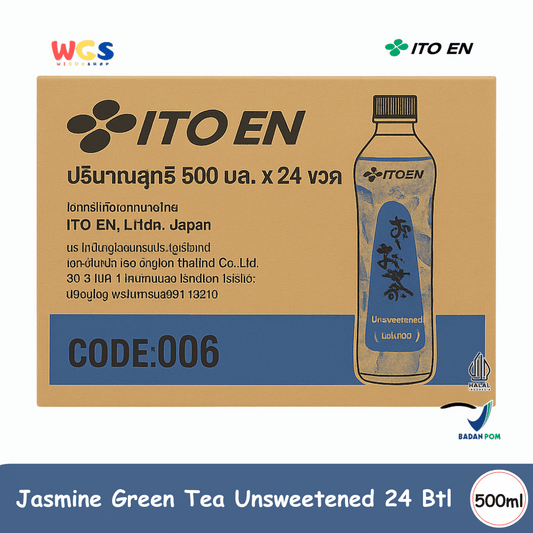 ITO EN Jasmine Green Tea Unsweetened 500mL x 24 – Teh Hijau Melati Jepang Tanpa Gula