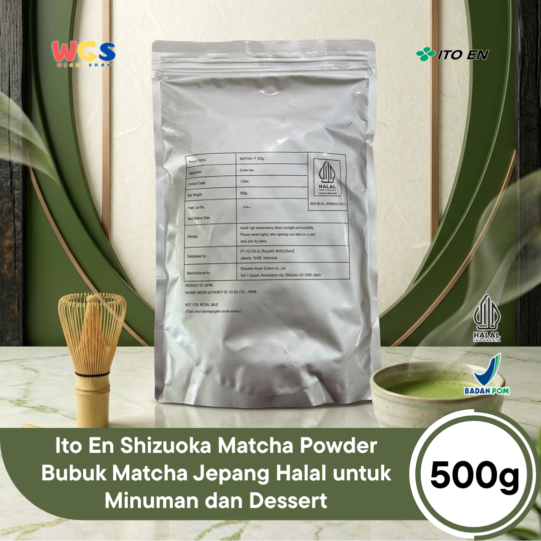 ITO EN Matcha IT 500g - Bubuk Matcha Murni Jepang untuk Matcha Latte Minuman Kafe Dessert Bakery Es Krim Halal