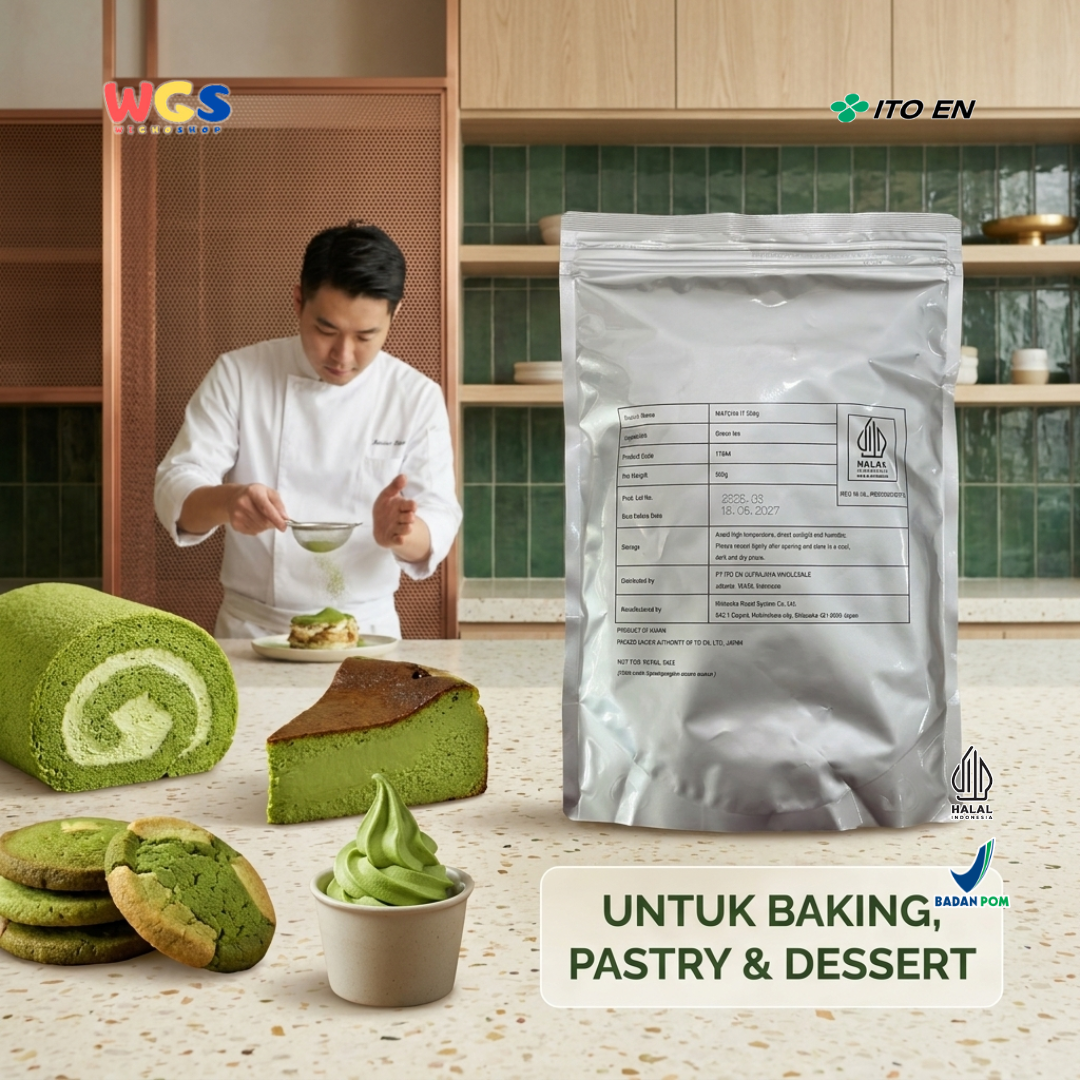 ITO EN Matcha IT 500g - Bubuk Matcha Murni Jepang untuk Matcha Latte Minuman Kafe Dessert Bakery Es Krim Halal
