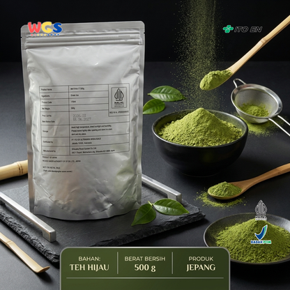 ITO EN Matcha IT 500g - Bubuk Matcha Murni Jepang untuk Matcha Latte Minuman Kafe Dessert Bakery Es Krim Halal
