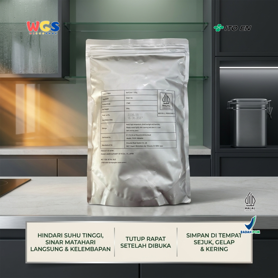 ITO EN Matcha IT 500g - Bubuk Matcha Murni Jepang untuk Matcha Latte Minuman Kafe Dessert Bakery Es Krim Halal