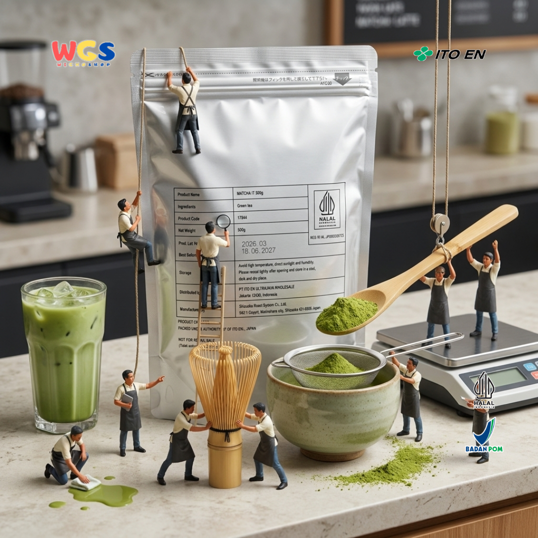 ITO EN Matcha IT 500g - Bubuk Matcha Murni Jepang untuk Matcha Latte Minuman Kafe Dessert Bakery Es Krim Halal
