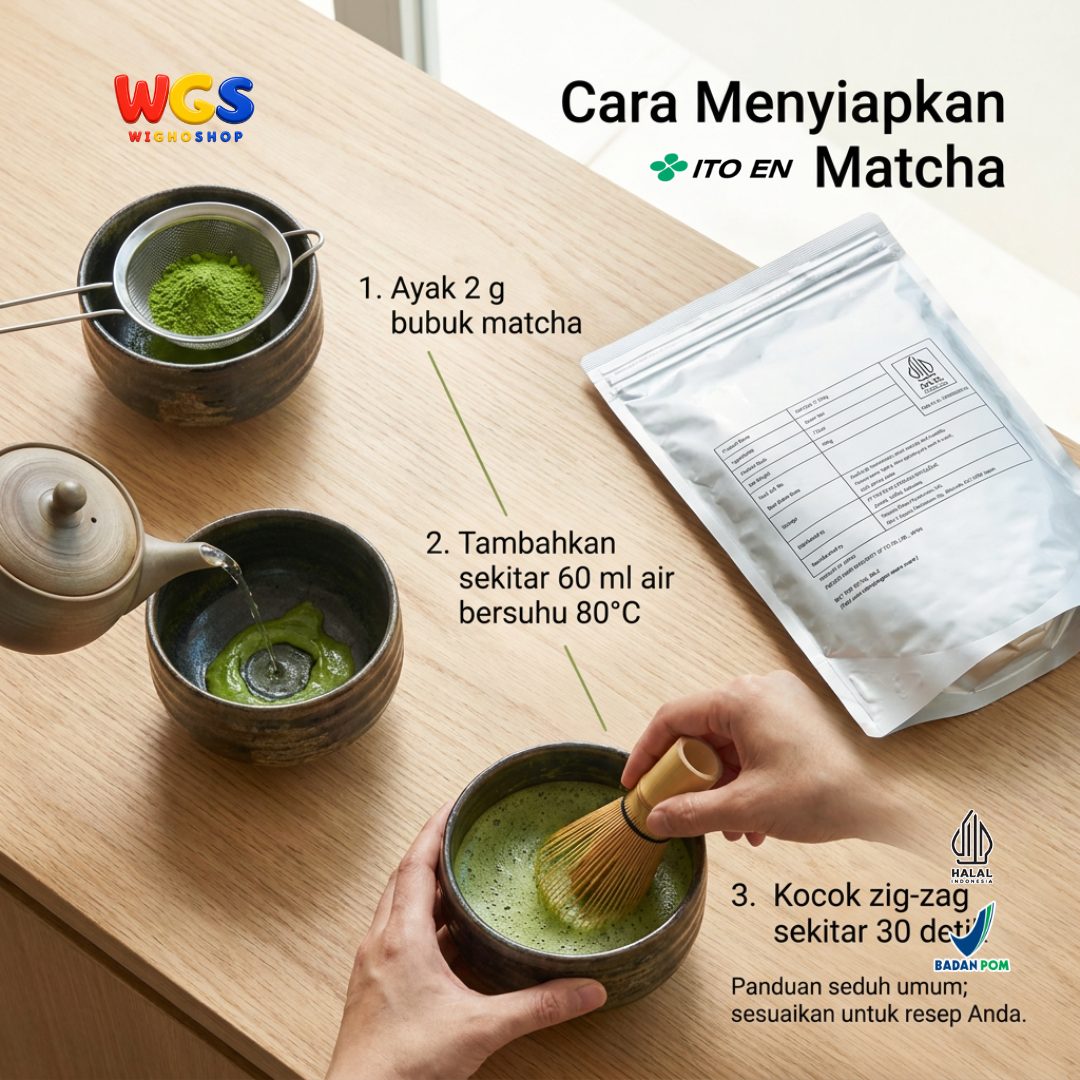 ITO EN Matcha IT Shizuoka 500g - Bubuk Teh Hijau Jepang untuk Matcha Latte, Dessert dan Baking