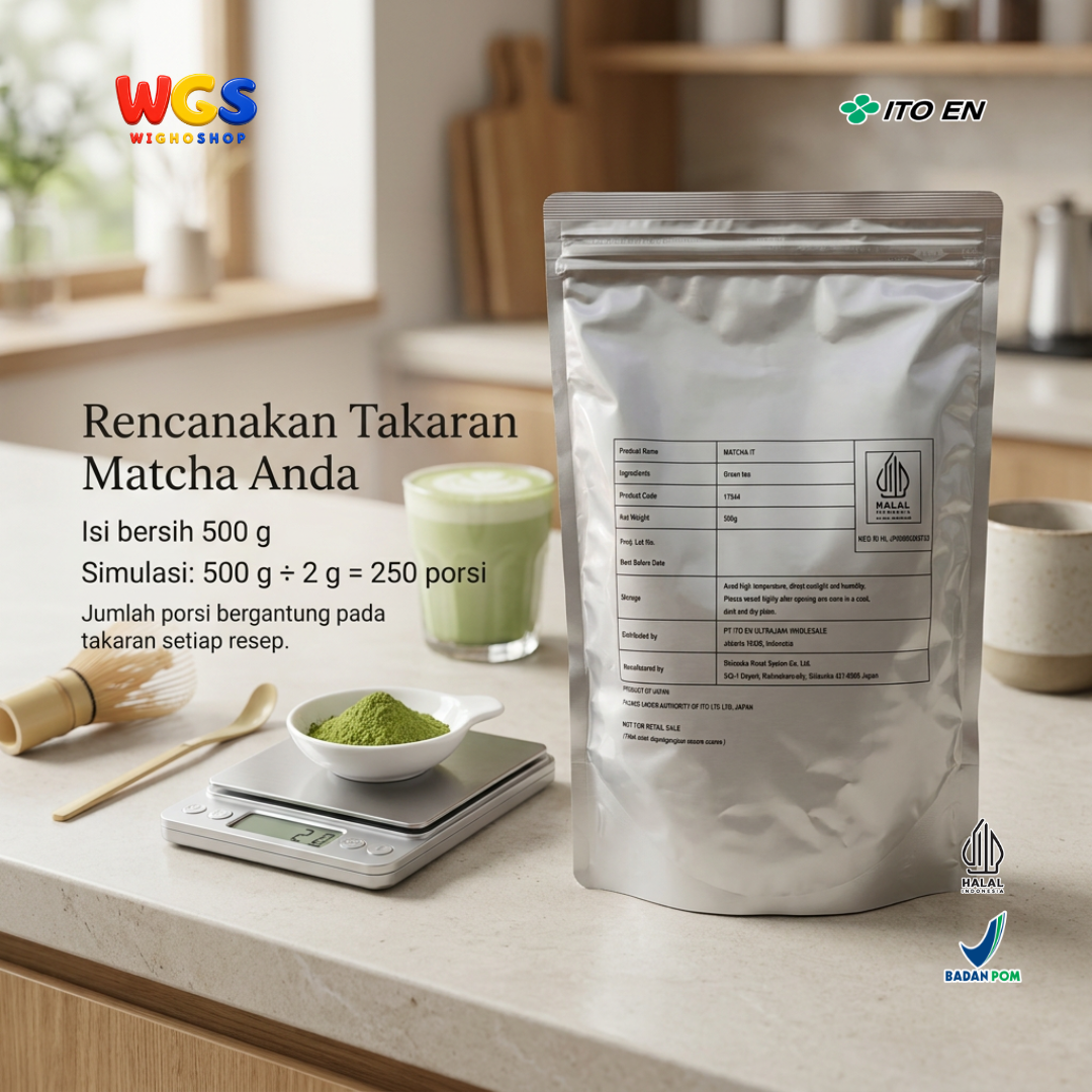 ITO EN Matcha IT Shizuoka 500g - Bubuk Teh Hijau Jepang untuk Matcha Latte, Dessert dan Baking