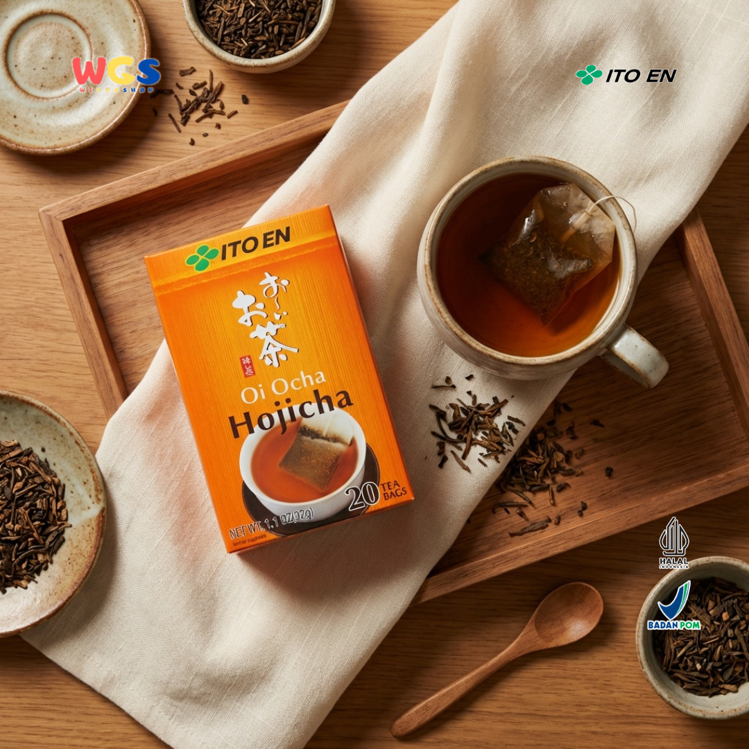 ITO EN Oi Ocha Hojicha 32g (20 Tea Bags) - Teh Hijau Jepang Roasted Green Tea