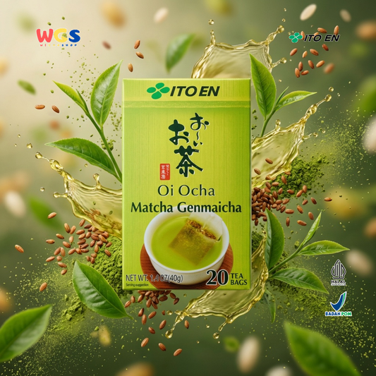 ITO EN Oi Ocha Matcha Genmaicha 40g (20 Tea Bags) - Teh Hijau Jepang dengan Roasted Rice