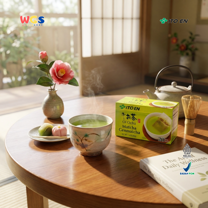 ITO EN Oi Ocha Matcha Genmaicha 40g (20 Tea Bags) - Teh Hijau Jepang dengan Roasted Rice