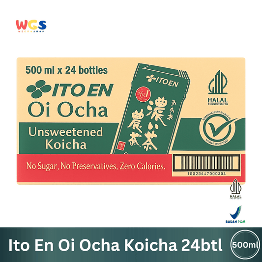ITO EN Oi Ocha Unsweetened Koicha Bold Green Tea 500ml x 24 Botol – Teh Hijau Jepang Tanpa Gula