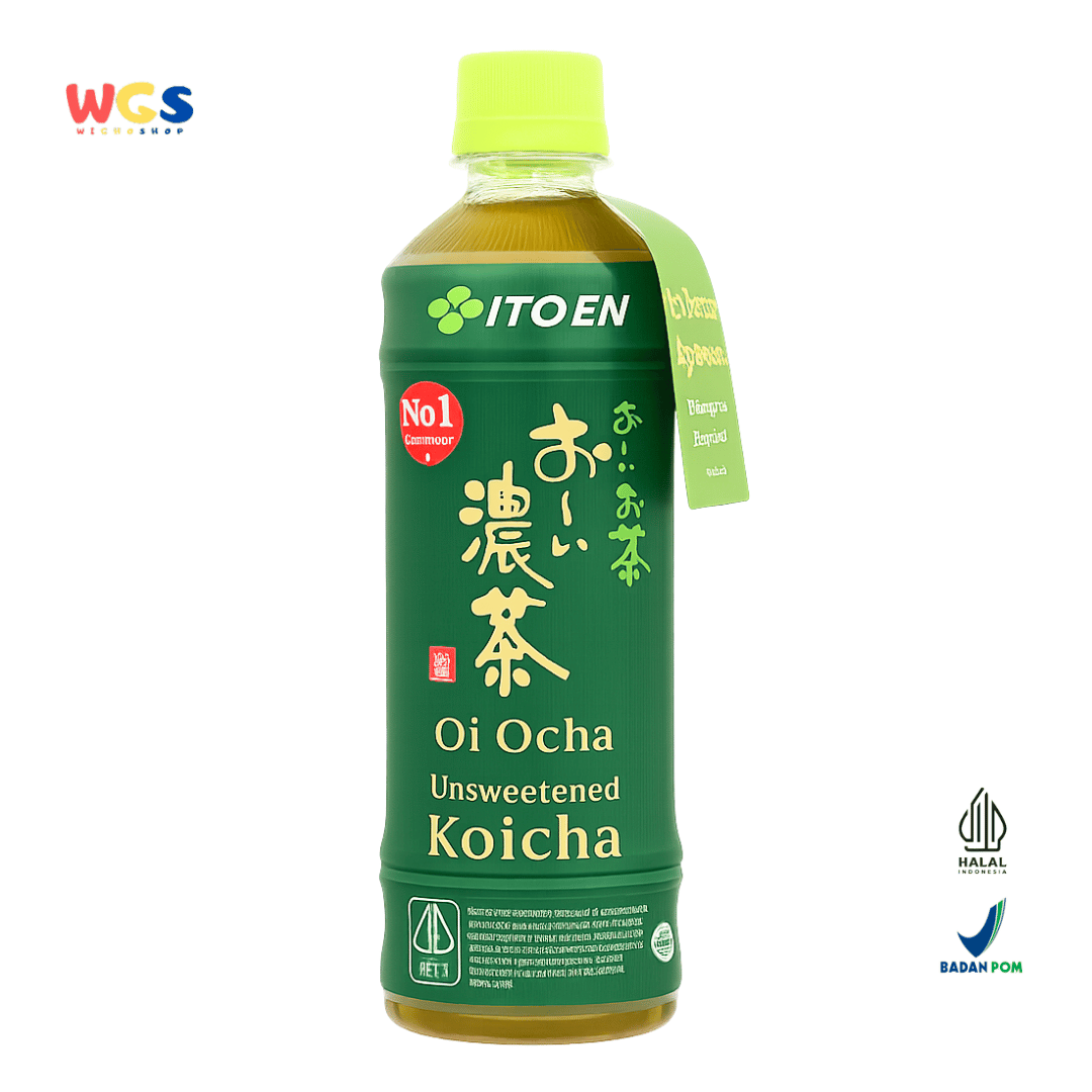 ITO EN Oi Ocha Unsweetened Koicha Bold Green Tea 500ml x 24 Botol – Teh Hijau Jepang Tanpa Gula