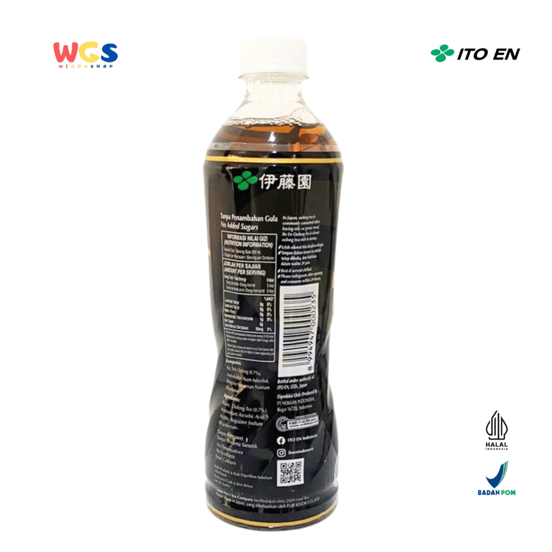 ITO EN Oolong Tea Unsweetened 480mL – Teh Oolong Jepang 1980 Tanpa Gula & Kalori
