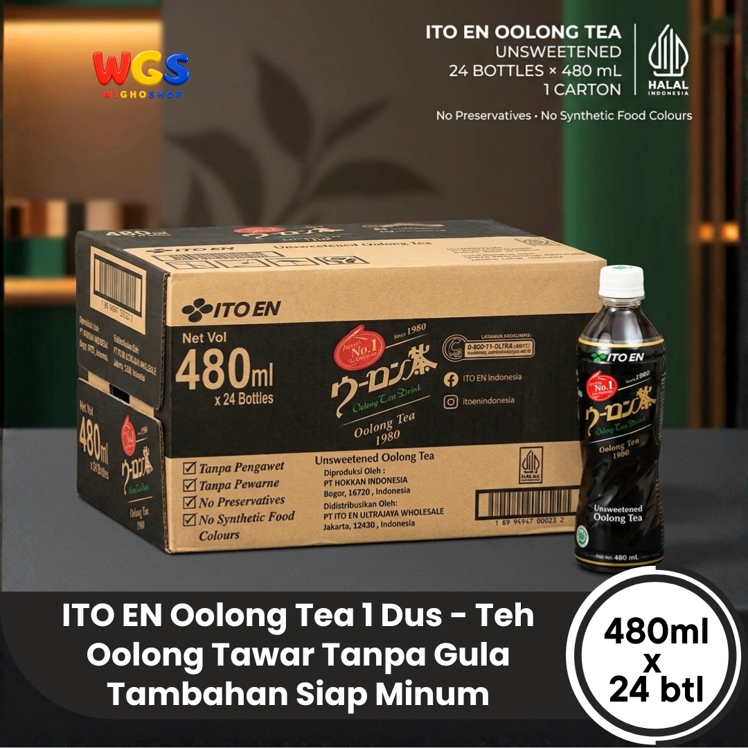 ITO EN Oolong Tea Unsweetened 480mL x 24 – Japanese Oolong Tea Without Sugar, Coloring &amp; Preservatives