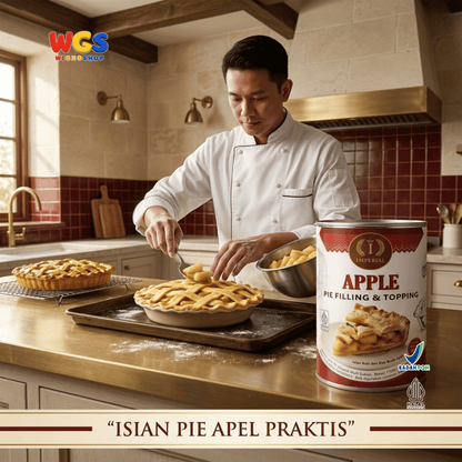 Imperial Apple Pie Filling & Topping 595g - Isian Apel 40% Siap Pakai untuk Pie Cake Roti Pastry Dessert Bakery