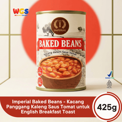 Imperial Baked Beans 425g - Kacang Panggang Kaleng Saus Tomat untuk English Breakfast Toast