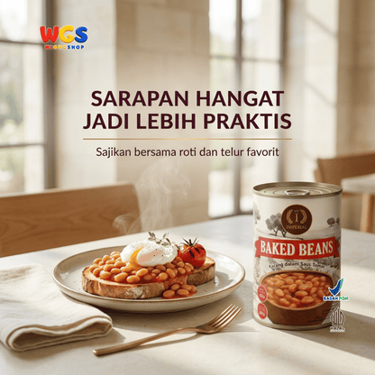 Imperial Baked Beans 425g - Kacang Panggang Kaleng Saus Tomat untuk English Breakfast Toast