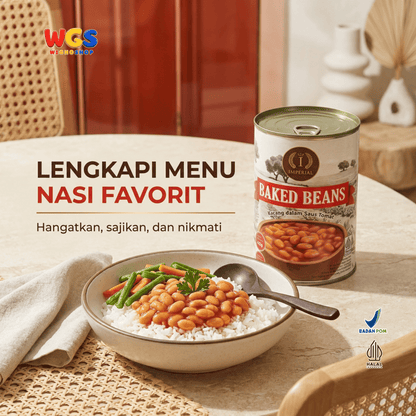 Imperial Baked Beans 425g - Kacang Panggang Kaleng Saus Tomat untuk English Breakfast Toast