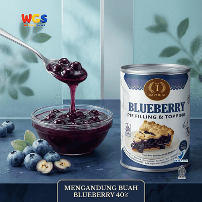 Imperial Blueberry Pie Filling & Topping 595g - Isian Blueberry 40% Siap Pakai untuk Pie Cheesecake Cake Pastry