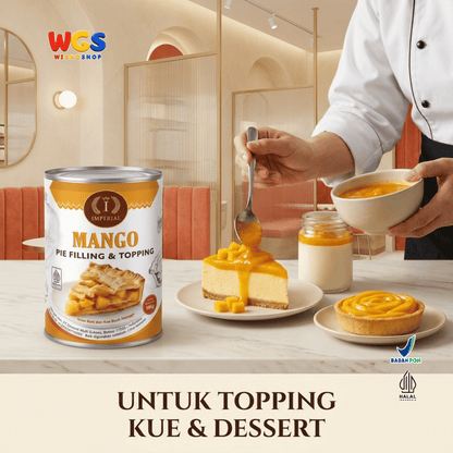 Imperial Mango Pie Filling & Topping 595g - Isian Mangga 40% Siap Pakai untuk Pie Cake Roti Pastry Dessert Bakery