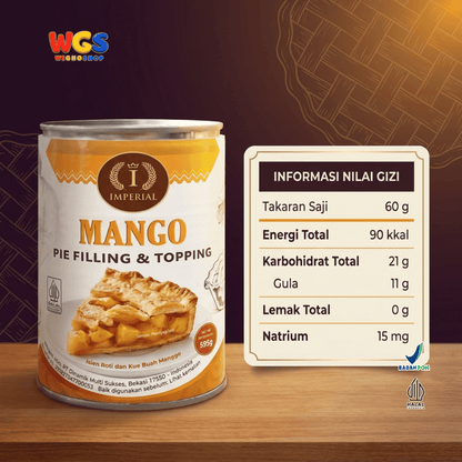 Imperial Mango Pie Filling & Topping 595g - Isian Mangga 40% Siap Pakai untuk Pie Cake Roti Pastry Dessert Bakery