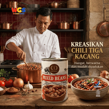 Imperial Mixed Beans 425g - Kacang Campur Kaleng Black Bean Red Kidney Pinto untuk Salad Sup Chili
