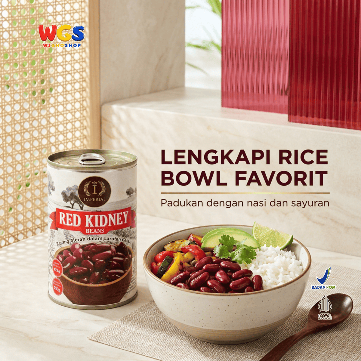 Imperial Red Kidney Beans 425g - Kacang Merah Kaleng untuk Chili Con Carne Sup Salad Burrito