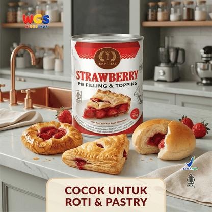 Imperial Strawberry Pie Filling & Topping 595g - Isian Stroberi 40% Siap Pakai untuk Pie Cheesecake Cake Pastry